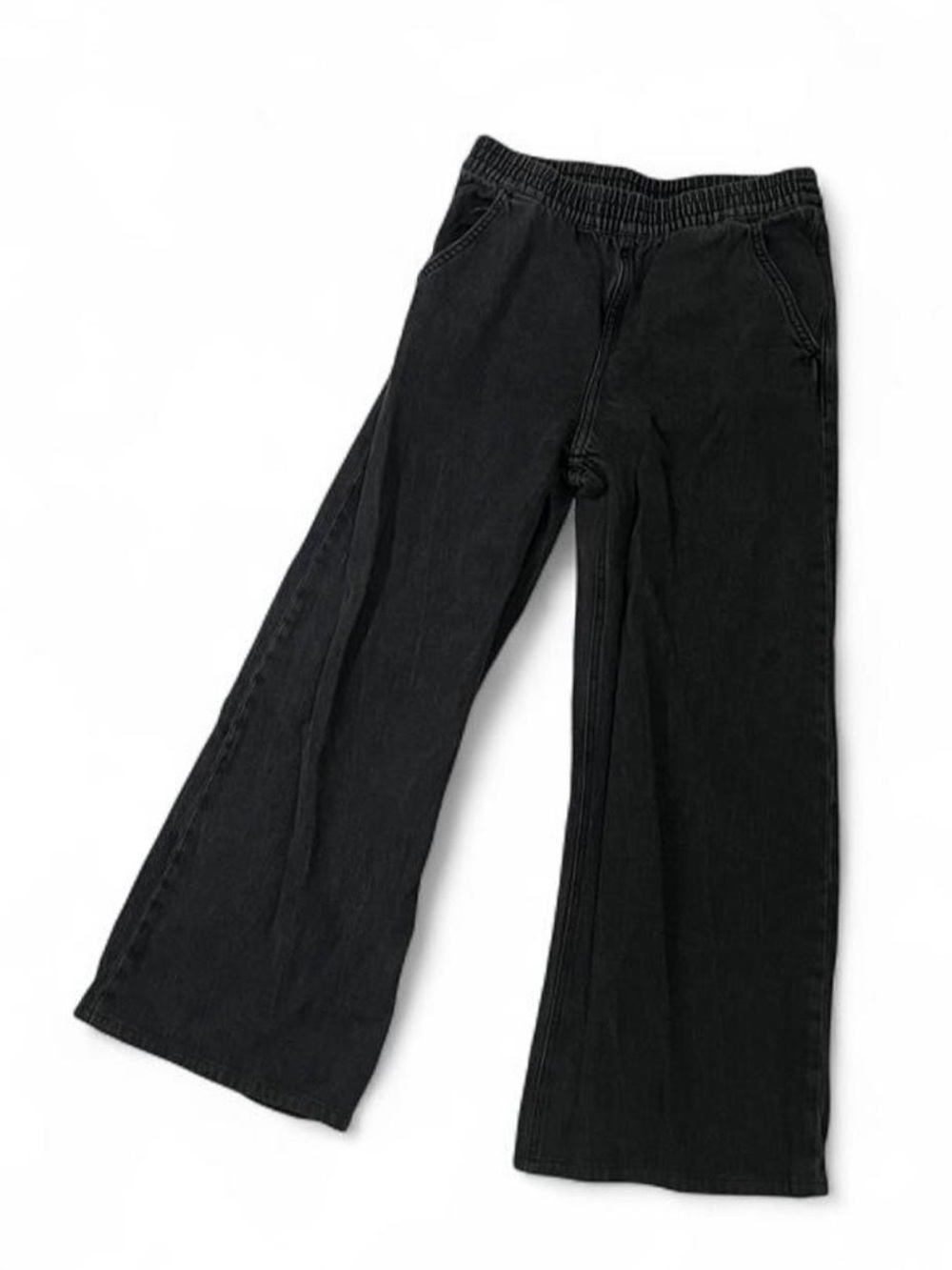 H&M Women’s Black Wide-Leg Jeans with Elastic Waist